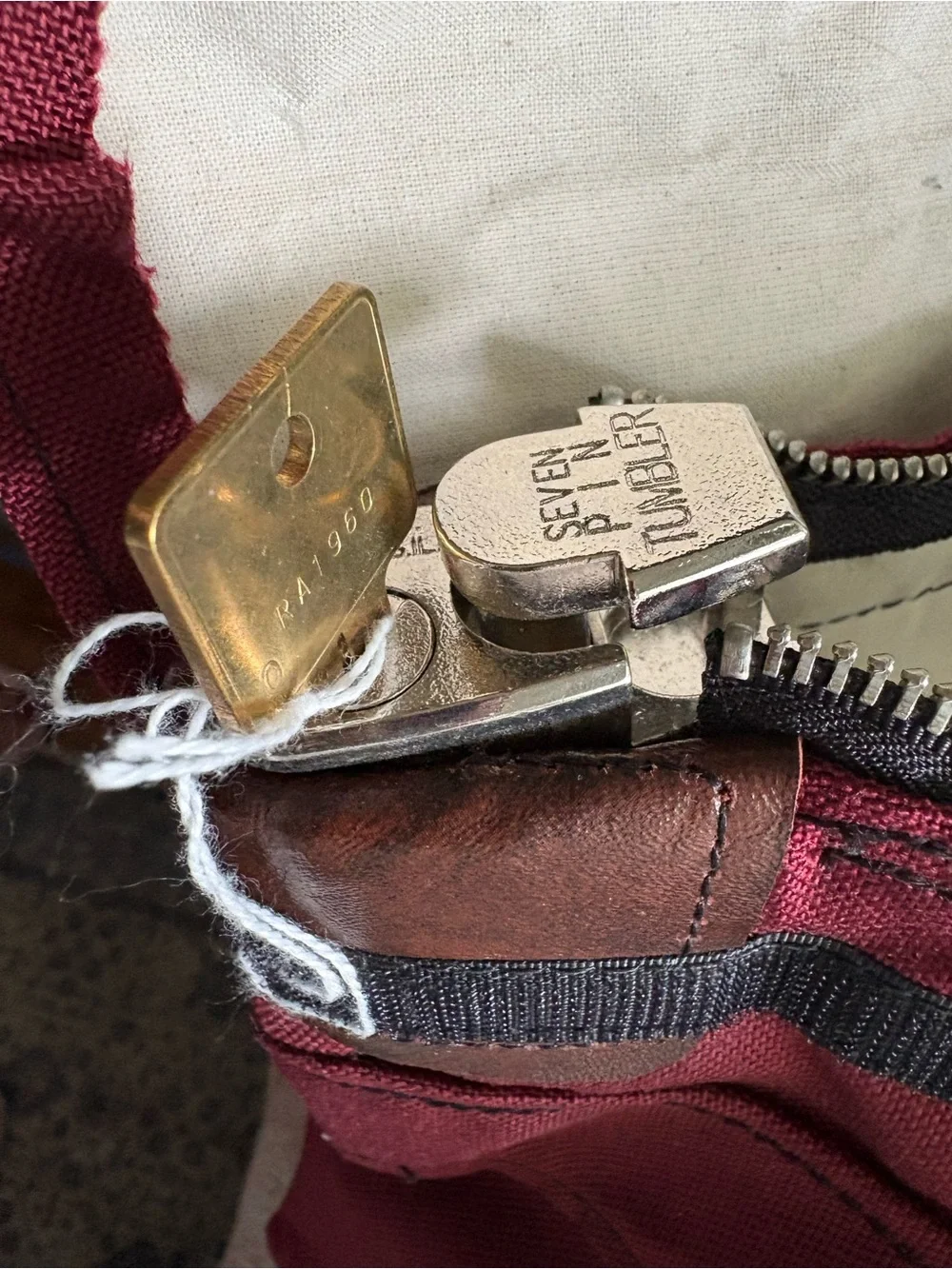 Large Canvas Locking Bag